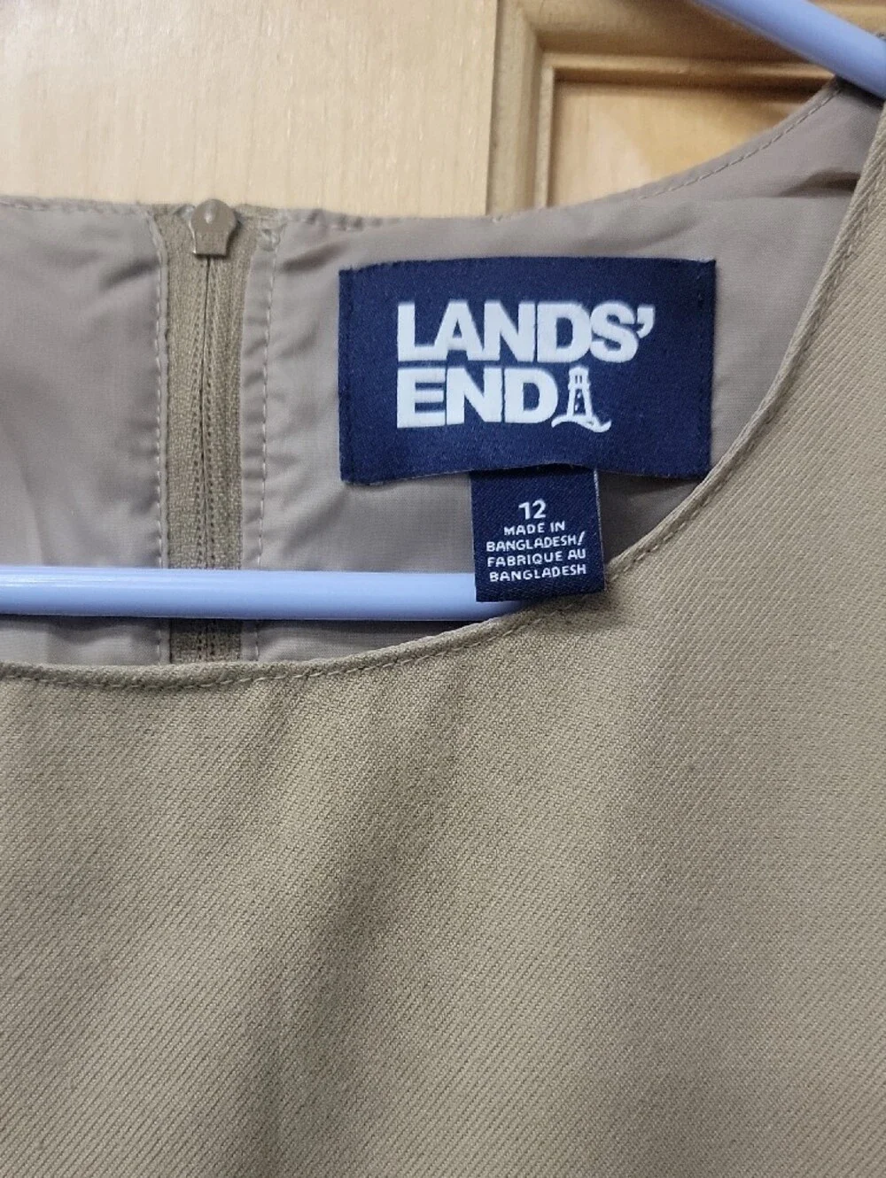 Lands' End Girls' Khaki Pleated School Jumper Dress☆☆school uniform
